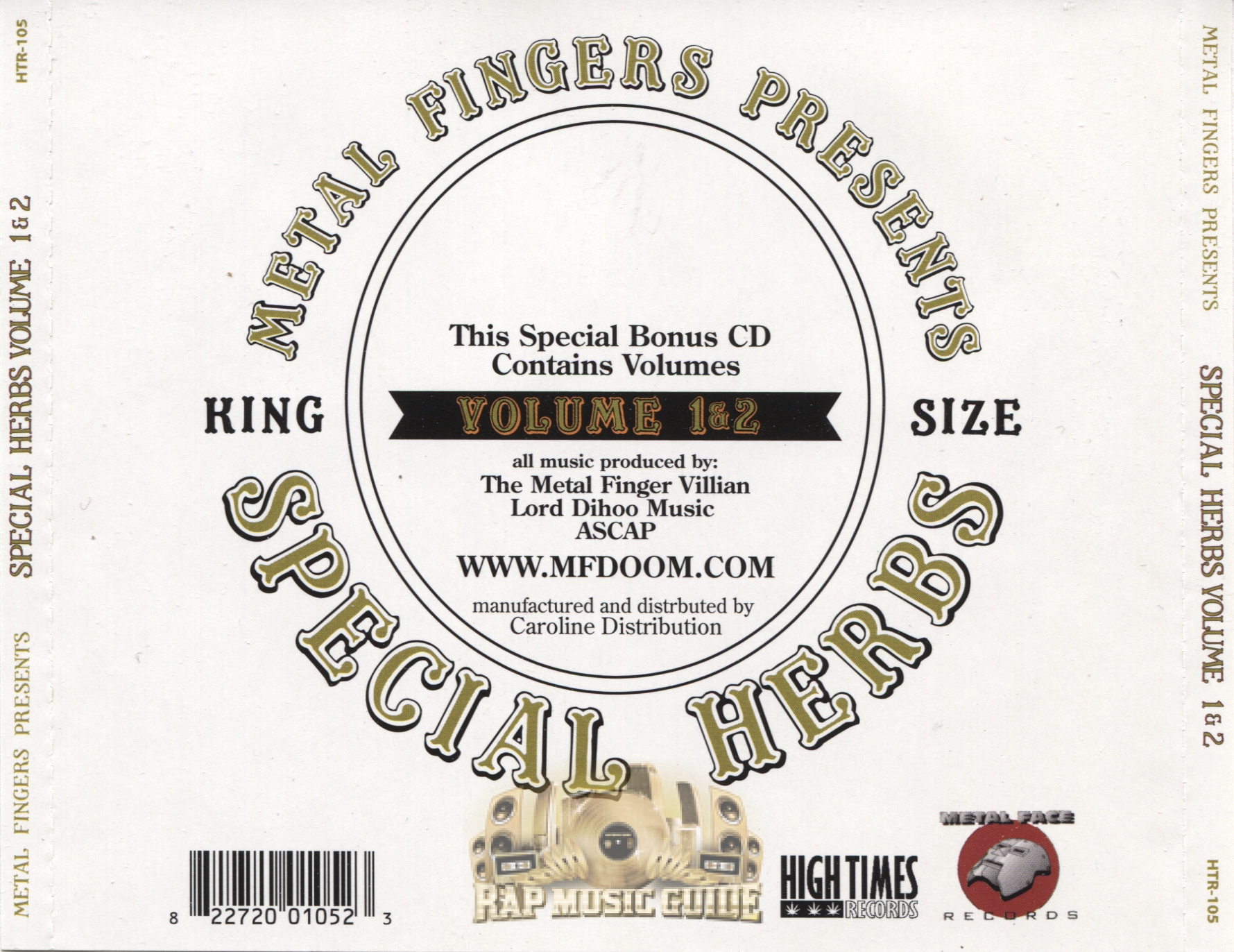 Metal Fingers Presents Special Herbs, Vol. 1 & 2 CD Rap Music Guide
